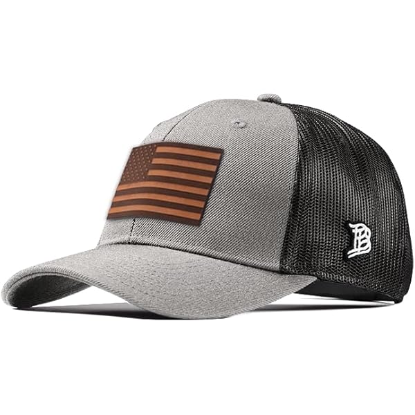 MG Unisex Low Profile (Str) Trucker Cap-7641-BLK-GRY Black/Grey at